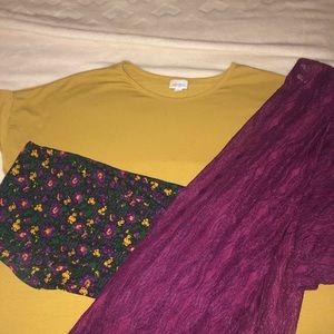 Lularoe outfit l Irma, Tc leggings, mLindsay
